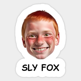 SLY FOX (Black Text) Sticker